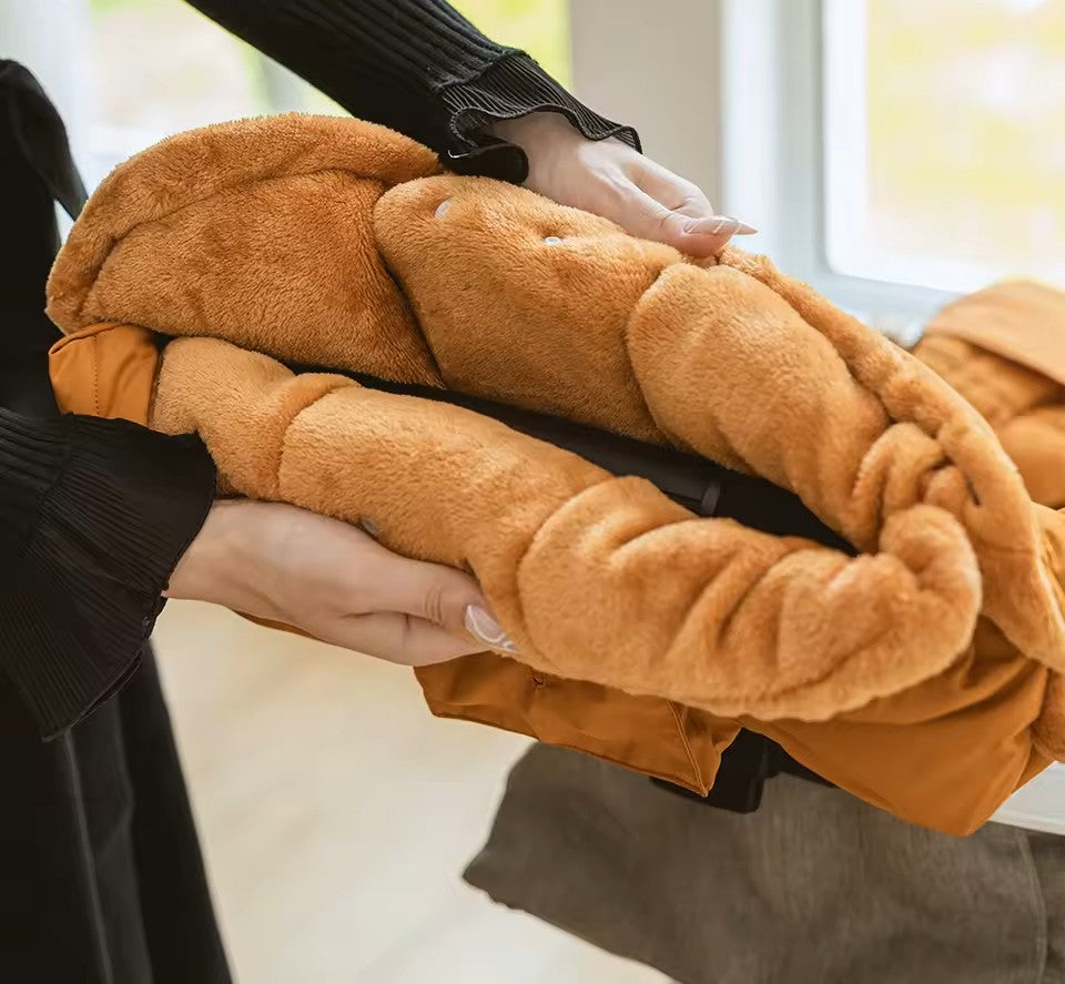 Tiny Treasures™ Stroller Fur Fleece Gloves with Mobile Phone Case