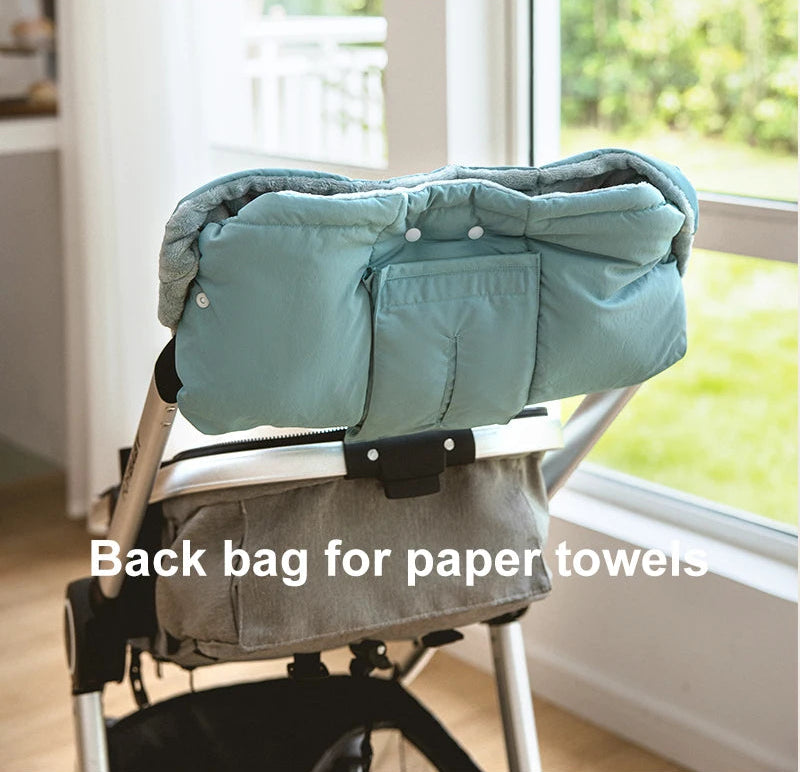 Tiny Treasures™ Stroller Fur Fleece Gloves with Mobile Phone Case