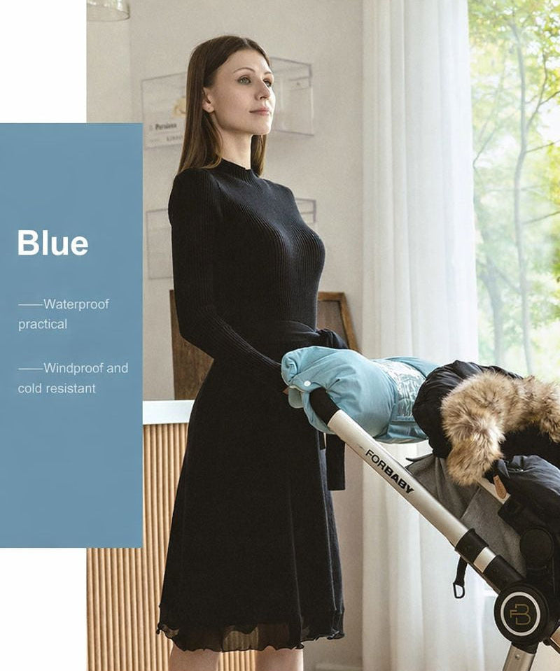 Tiny Treasures™ Stroller Fur Fleece Gloves with Mobile Phone Case